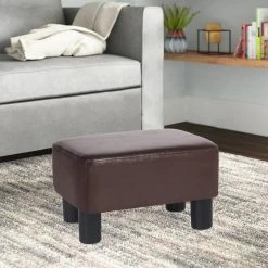 Flash Sale 🥰 Adeco Small Rectangle Footstool PU Leather Ottoman Footrest Modern Black 🎁 26 Flash Sale 🥰 Adeco Small Rectangle Footstool PU Leather Ottoman Footrest Modern Black 🎁 -Adeco Shop Adeco Small Rectangle Footstool PU Leather Ottoman Footrest Modern 9