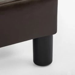 Flash Sale 🔥 Adeco Small Rectangular Ottoman Modern PU Leather Footrest Stool Chair Blue 💯 -Adeco Shop Adeco Small Rectangular Ottoman Modern PU Leather Footrest Stool Chair 4