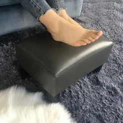 Flash Sale 🔥 Adeco Small Rectangular Ottoman Modern PU Leather Footrest Stool Chair Blue 💯 -Adeco Shop Adeco Small Rectangular Ottoman Modern PU Leather Footrest Stool Chair 6