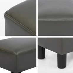 Flash Sale 🔥 Adeco Small Rectangular Ottoman Modern PU Leather Footrest Stool Chair Blue 💯 -Adeco Shop Adeco Small Rectangular Ottoman Modern PU Leather Footrest Stool Chair 8