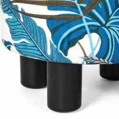 Best reviews of 👍 Adeco Small Round Ottoman Fabric Footrest Modern Padded Footstool ❤️ -Adeco Shop Adeco Small Round Ottoman Fabric Footrest Modern Padded Footstool 7