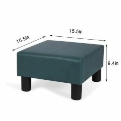 Deals ⭐ Adeco Small Square Footstool Ottoman Modern Fabric Footrest Stool Black/white 😉 -Adeco Shop Adeco Small Square Footstool Ottoman Modern Fabric Footrest Stool 2