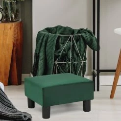 Deals ⭐ Adeco Small Square Footstool Ottoman Modern Fabric Footrest Stool Black/white 😉 -Adeco Shop Adeco Small Square Footstool Ottoman Modern Fabric Footrest Stool 7