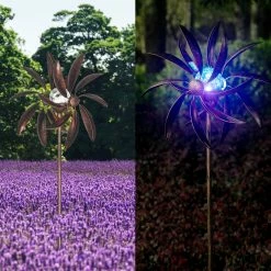 Top 10 ๐ Adeco Solar Lights Wind Spinner Patio Stake Brown ๐