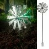 Coupon 👏 Adeco Solar Metal Wind Spinner Garden Stake With LED Lights ✨ -Adeco Shop Adeco Solar Metal Wind Spinner Garden Stake with LED Lights