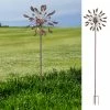 Coupon ⌛ Adeco Solar Wind Spinner 59 Inch Outdoor Metal Stake With LED Lights 🌟 -Adeco Shop Adeco Solar Wind Spinner 59 Inch Outdoor Metal Stake with LED Lights