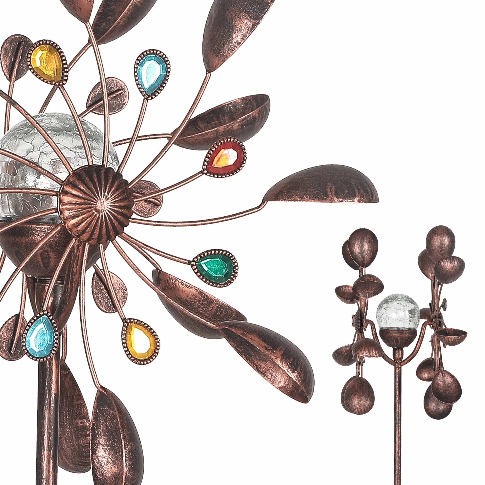 Coupon ⌛ Adeco Solar Wind Spinner 59 Inch Outdoor Metal Stake With LED Lights 🌟 14 Coupon ⌛ Adeco Solar Wind Spinner 59 Inch Outdoor Metal Stake With LED Lights 🌟 - Image 12