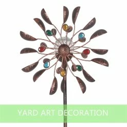 Coupon ⌛ Adeco Solar Wind Spinner 59 Inch Outdoor Metal Stake With LED Lights 🌟 20 Coupon ⌛ Adeco Solar Wind Spinner 59 Inch Outdoor Metal Stake With LED Lights 🌟 -Adeco Shop Adeco Solar Wind Spinner 59 Inch Outdoor Metal Stake with LED Lights 4