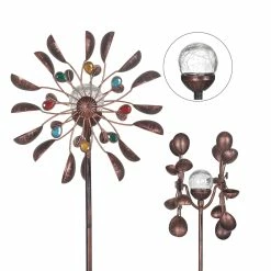 Coupon ⌛ Adeco Solar Wind Spinner 59 Inch Outdoor Metal Stake With LED Lights 🌟 23 Coupon ⌛ Adeco Solar Wind Spinner 59 Inch Outdoor Metal Stake With LED Lights 🌟 -Adeco Shop Adeco Solar Wind Spinner 59 Inch Outdoor Metal Stake with LED Lights 7