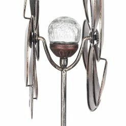 Best deal ⭐ Adeco Solar Wind Spinner Metal Stake With LED Lights 🥰 -Adeco Shop Adeco Solar Wind Spinner Metal Stake with LED Lights 12