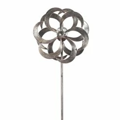 Best deal ⭐ Adeco Solar Wind Spinner Metal Stake With LED Lights 🥰 -Adeco Shop Adeco Solar Wind Spinner Metal Stake with LED Lights 8