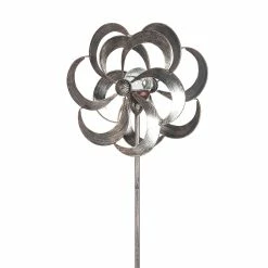 Best deal ⭐ Adeco Solar Wind Spinner Metal Stake With LED Lights 🥰 -Adeco Shop Adeco Solar Wind Spinner Metal Stake with LED Lights 9