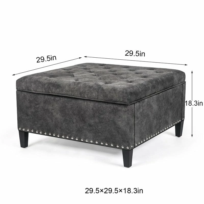 Budget 🔔 Adeco Square Contemporary Accent Storage Ottomans Assemble Required 🔔 7 Budget 🔔 Adeco Square Contemporary Accent Storage Ottomans Assemble Required 🔔 - Image 5