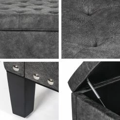 Budget 🔔 Adeco Square Contemporary Accent Storage Ottomans Assemble Required 🔔 20 Budget 🔔 Adeco Square Contemporary Accent Storage Ottomans Assemble Required 🔔 -Adeco Shop Adeco Square Contemporary Accent Storage Ottomans Assemble Required 7