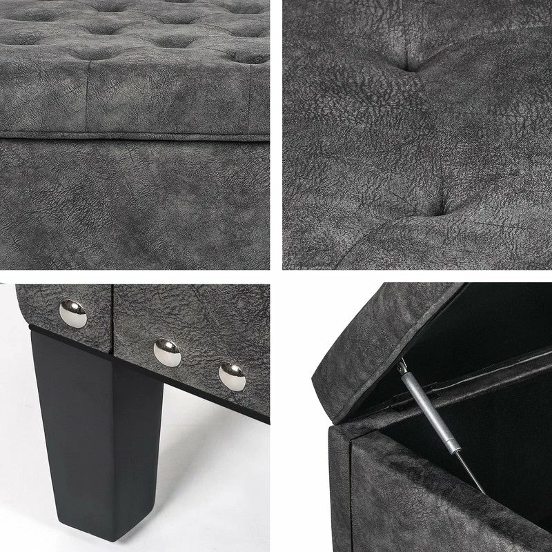 Budget 🔔 Adeco Square Contemporary Accent Storage Ottomans Assemble Required 🔔 10 Budget 🔔 Adeco Square Contemporary Accent Storage Ottomans Assemble Required 🔔 - Image 8