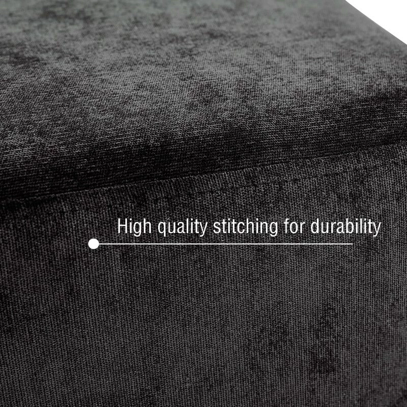 Buy π Adeco Square Fabric Ottoman Two-Color Stitching Footrest Stool Green/beige π 13 Buy π Adeco Square Fabric Ottoman Two-Color Stitching Footrest Stool Green/beige π - Image 11