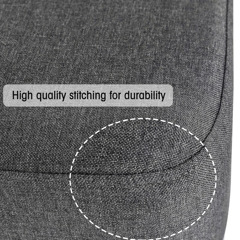 Buy π Adeco Square Fabric Ottoman Two-Color Stitching Footrest Stool Green/beige π 7 Buy π Adeco Square Fabric Ottoman Two-Color Stitching Footrest Stool Green/beige π - Image 5