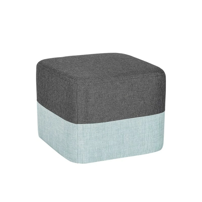 Buy π Adeco Square Fabric Ottoman Two-Color Stitching Footrest Stool Green/beige π 8 Buy π Adeco Square Fabric Ottoman Two-Color Stitching Footrest Stool Green/beige π - Image 6