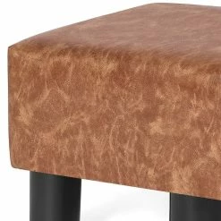 Deals 😉 Adeco Square Footrest Footstool Faux Leather Ottoman For Living Room 🎉 -Adeco Shop Adeco Square Footrest Footstool Faux Leather Ottoman for Living Room 5