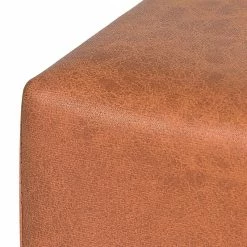 Promo 🧨 Adeco Square Footrest Stool Faux Leather Ottoman For Living Room ❤️ -Adeco Shop Adeco Square Footrest Stool Faux Leather Ottoman for Living Room 5