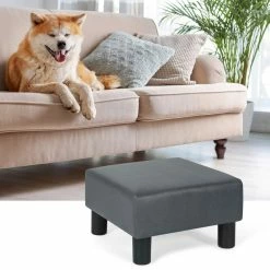 Flash Sale ✨ Adeco Square Footstool Ottoman Modern Fabric Footrest For Living Room 👏 -Adeco Shop Adeco Square Footstool Ottoman Modern Fabric Footrest for Living Room 2