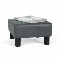 Flash Sale ✨ Adeco Square Footstool Ottoman Modern Fabric Footrest For Living Room 👏 -Adeco Shop Adeco Square Footstool Ottoman Modern Fabric Footrest for Living Room 3