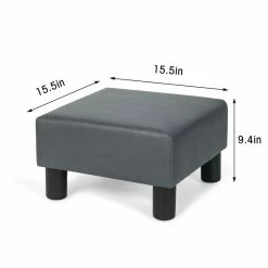 Flash Sale ✨ Adeco Square Footstool Ottoman Modern Fabric Footrest For Living Room 👏 -Adeco Shop Adeco Square Footstool Ottoman Modern Fabric Footrest for Living Room 4