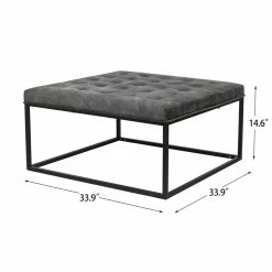 Coupon 🎉 Adeco Square Ottoman Coffee Table Metal Base Velvet Fabric Footstool ⌛ -Adeco Shop Adeco Square Ottoman Coffee Table Metal Base Velvet Fabric Footstool 4