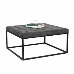 Coupon 🎉 Adeco Square Ottoman Coffee Table Metal Base Velvet Fabric Footstool ⌛ -Adeco Shop Adeco Square Ottoman Coffee Table Metal Base Velvet Fabric Footstool 6