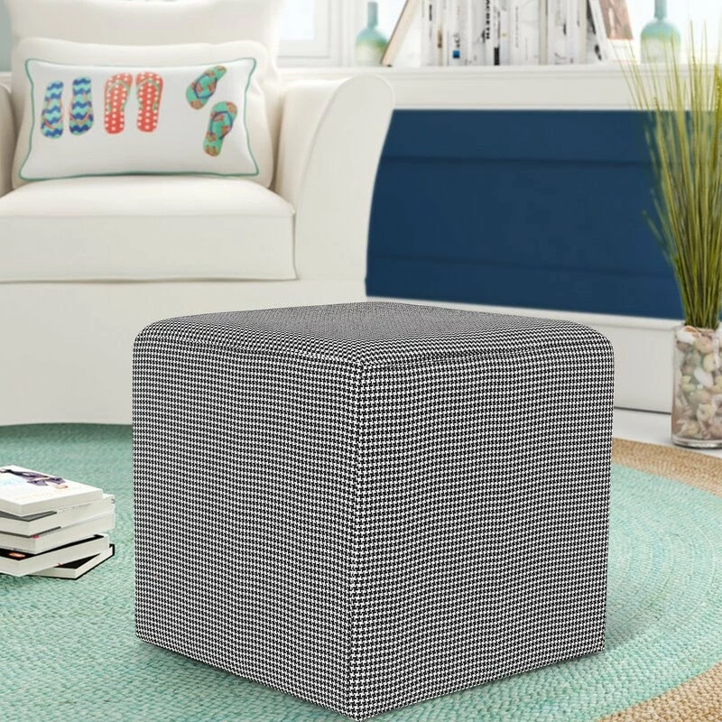 Coupon ⭐ Adeco Square Ottoman Foot Rest Stool Small Fabric Cube Footstool Black/white ✨ 16 Coupon ⭐ Adeco Square Ottoman Foot Rest Stool Small Fabric Cube Footstool Black/white ✨ - Image 14