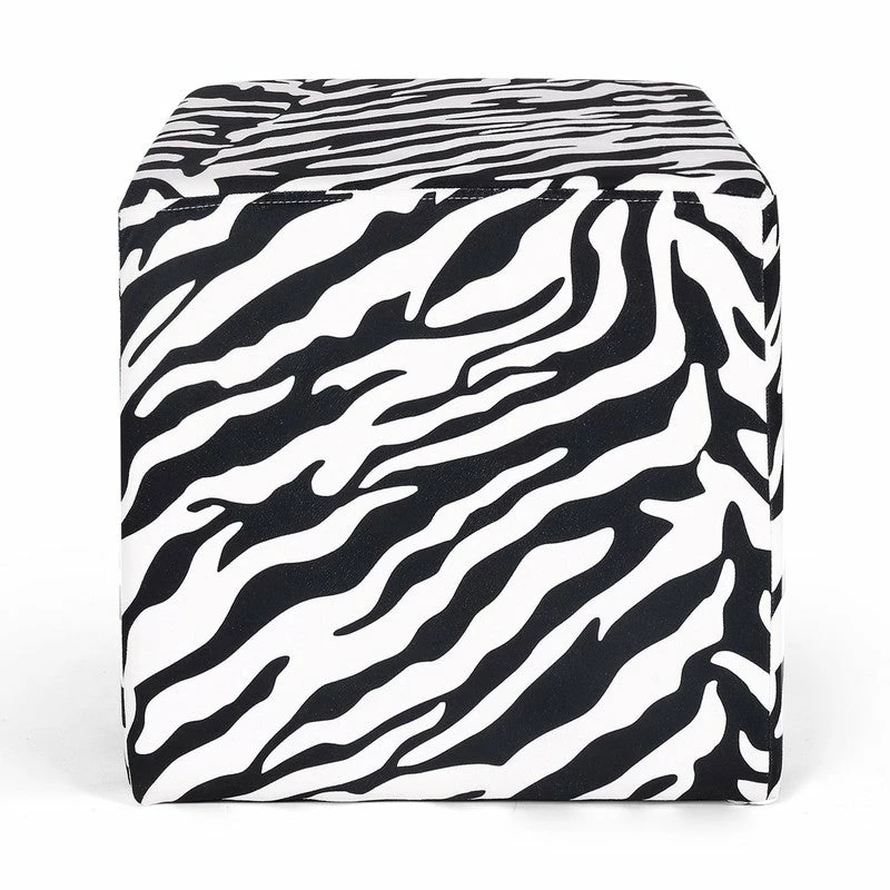 Coupon ⭐ Adeco Square Ottoman Foot Rest Stool Small Fabric Cube Footstool Black/white ✨ 5 Coupon ⭐ Adeco Square Ottoman Foot Rest Stool Small Fabric Cube Footstool Black/white ✨ - Image 3