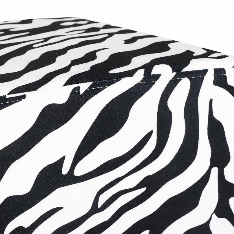 Coupon ⭐ Adeco Square Ottoman Foot Rest Stool Small Fabric Cube Footstool Black/white ✨ 8 Coupon ⭐ Adeco Square Ottoman Foot Rest Stool Small Fabric Cube Footstool Black/white ✨ - Image 6