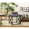 Best deal 😀 Adeco Square Ottoman Foot Rest Stool With Gray PU Cushion,Metal Frame 😉
