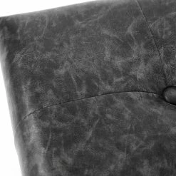 Best deal 😀 Adeco Square Ottoman Foot Rest Stool With Gray PU Cushion,Metal Frame 😉 -Adeco Shop Adeco Square Ottoman Foot Rest Stool with Gray PU Cushion2CMetal Frame 3