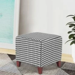 Best deal 😀 Adeco Square Ottoman Footrest Stool Small Fabric Bench Seat Black/white 😀 28 Best deal 😀 Adeco Square Ottoman Footrest Stool Small Fabric Bench Seat Black/white 😀 -Adeco Shop Adeco Square Ottoman Footrest Stool2C Small Fabric Bench Shoe Dressing Seat 11