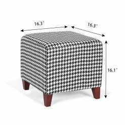 Best deal 😀 Adeco Square Ottoman Footrest Stool Small Fabric Bench Seat Black/white 😀 29 Best deal 😀 Adeco Square Ottoman Footrest Stool Small Fabric Bench Seat Black/white 😀 -Adeco Shop Adeco Square Ottoman Footrest Stool2C Small Fabric Bench Shoe Dressing Seat 12