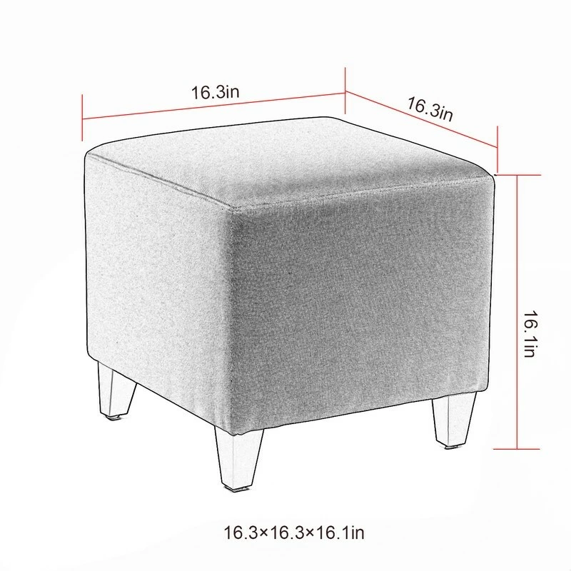 Best deal 😀 Adeco Square Ottoman Footrest Stool Small Fabric Bench Seat Black/white 😀 7 Best deal 😀 Adeco Square Ottoman Footrest Stool Small Fabric Bench Seat Black/white 😀 - Image 5