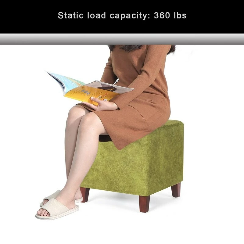 Best deal 😀 Adeco Square Ottoman Footrest Stool Small Fabric Bench Seat Black/white 😀 8 Best deal 😀 Adeco Square Ottoman Footrest Stool Small Fabric Bench Seat Black/white 😀 - Image 6