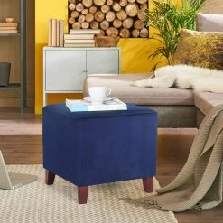 Best deal 😀 Adeco Square Ottoman Footrest Stool Small Fabric Bench Seat Black/white 😀 24 Best deal 😀 Adeco Square Ottoman Footrest Stool Small Fabric Bench Seat Black/white 😀 -Adeco Shop Adeco Square Ottoman Footrest Stool2C Small Fabric Bench Shoe Dressing Seat 7