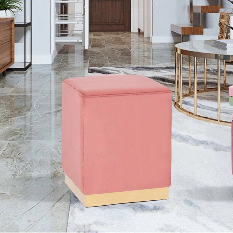 Coupon ๐ Adeco Square Ottoman Footrest Velvet Vanity Stool Gold Trim Footstool Navy ๐งจ 13 Coupon ๐ Adeco Square Ottoman Footrest Velvet Vanity Stool Gold Trim Footstool Navy ๐งจ - Image 11