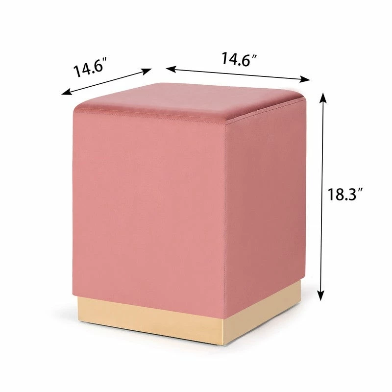 Coupon ๐ Adeco Square Ottoman Footrest Velvet Vanity Stool Gold Trim Footstool Navy ๐งจ 15 Coupon ๐ Adeco Square Ottoman Footrest Velvet Vanity Stool Gold Trim Footstool Navy ๐งจ - Image 13