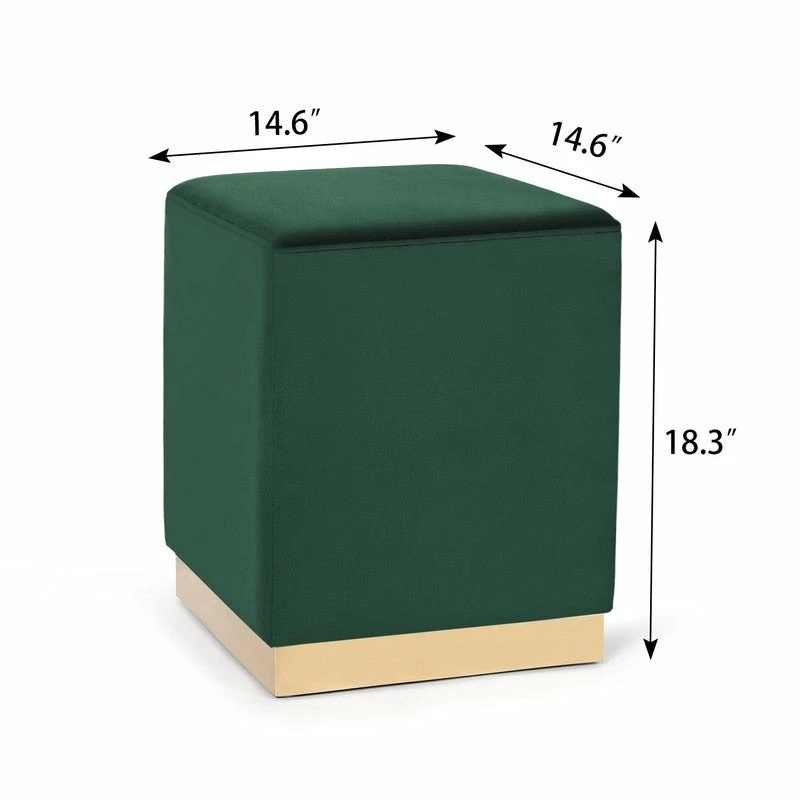 Coupon ๐ Adeco Square Ottoman Footrest Velvet Vanity Stool Gold Trim Footstool Navy ๐งจ 10 Coupon ๐ Adeco Square Ottoman Footrest Velvet Vanity Stool Gold Trim Footstool Navy ๐งจ - Image 8