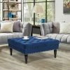 Discount 😀 Adeco Square Ottoman Tufted Bench Modern Stool Wood Leg And Caster 🛒 -Adeco Shop Adeco Square Ottoman Tufted Bench Modern Stool Wood Leg and Caster