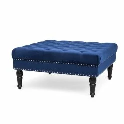 Discount 😀 Adeco Square Ottoman Tufted Bench Modern Stool Wood Leg And Caster 🛒 -Adeco Shop Adeco Square Ottoman Tufted Bench Modern Stool Wood Leg and Caster 5