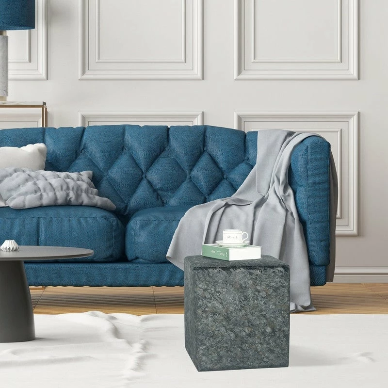 Promo โ๏ธ Adeco Square Ottoman Vanity Stool Fabric Upholstered Footrest Footstool Grey ๐ 5 Promo โ๏ธ Adeco Square Ottoman Vanity Stool Fabric Upholstered Footrest Footstool Grey ๐ - Image 3