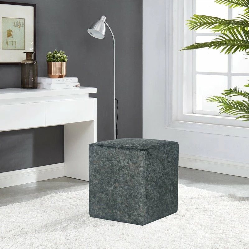 Promo โ๏ธ Adeco Square Ottoman Vanity Stool Fabric Upholstered Footrest Footstool Grey ๐ 6 Promo โ๏ธ Adeco Square Ottoman Vanity Stool Fabric Upholstered Footrest Footstool Grey ๐ - Image 4