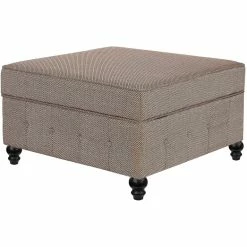 Promo 😍 Adeco Square Storage Ottoman Bench, Button-Tufted Hinged Lid Beige 👍 -Adeco Shop Adeco Square Storage Ottoman Bench2C Button Tufted Hinged Lid 10