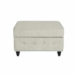 Promo 😍 Adeco Square Storage Ottoman Bench, Button-Tufted Hinged Lid Beige 👍 -Adeco Shop Adeco Square Storage Ottoman Bench2C Button Tufted Hinged Lid 2