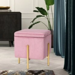 Coupon 👍 Adeco Square Velvet Storage Ottoman Multi-Function Vanity Footstool Green Apple 🛒 -Adeco Shop Adeco Square Velvet Storage Ottoman Multi Function Vanity Footstool 14