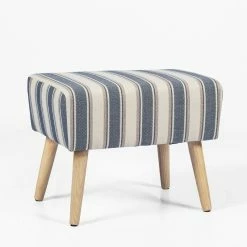 Brand new ✔️ Adeco Stool Seat-Modern Simple Nordic Stripes-17 Inches Height Ottoman Footrest, Blue Stripes 💯 -Adeco Shop Adeco Stool Seat Modern Simple Nordic Stripes 17 Inches Height Ottoman Footrest2C Blue Stripes 2